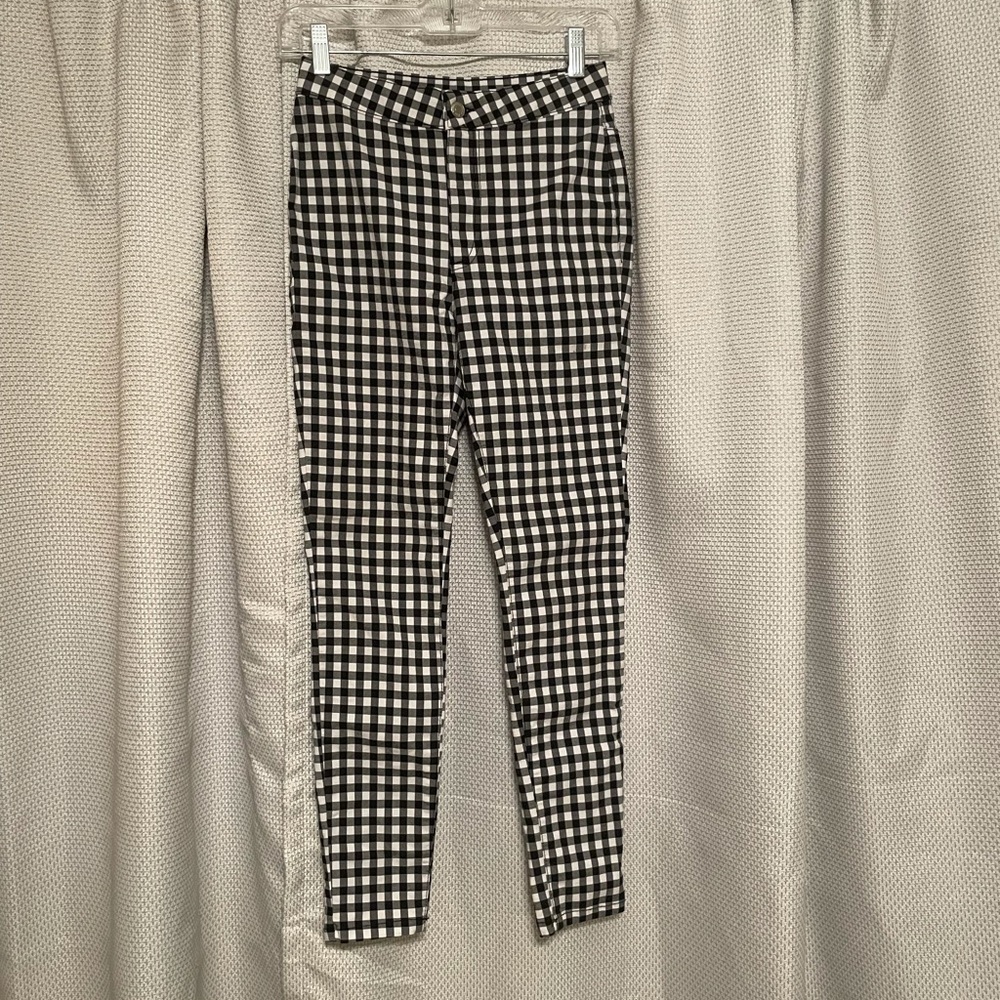 Black and white checkered Free People pants